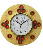 Handcrafted Antique Design Papier-Mache Wooden Wall Clock