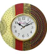 Handcrafted Antique Design Papier-Mache Wooden Wall Clock