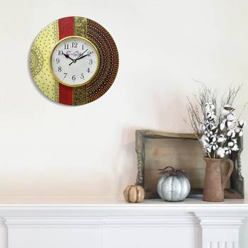 Handcrafted Antique Design Papier-Mache Wooden Wall Clock 2