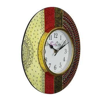 Handcrafted Antique Design Papier-Mache Wooden Wall Clock 4
