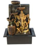 Brown Textured Lord Ganesha Decorative Water Fountain