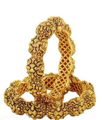 Gold Plated Southern  Polki Bangles And Bracelets 1