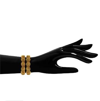 Gold Plated Southern  Polki Bangles And Bracelets 3