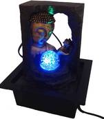 Lord Buddha With Crystal Ball Water Fountain