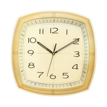 Ivory Plastic Square Analog Wall Clock (14*14 Inches) 1