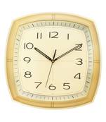 Ivory Plastic Square Analog Wall Clock (14*14 Inches)