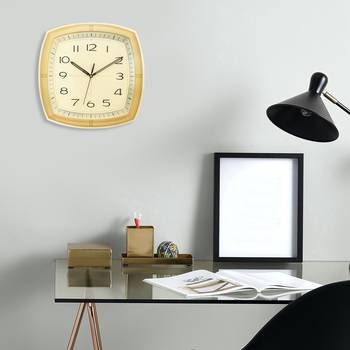 Ivory Plastic Square Analog Wall Clock (14*14 Inches) 2