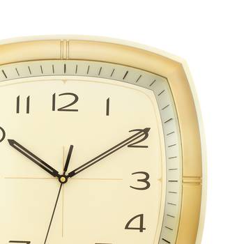Ivory Plastic Square Analog Wall Clock (14*14 Inches) 4