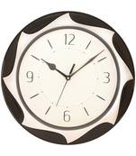 Black Plastic Round Analog Wall Clock (12*12 Inches)