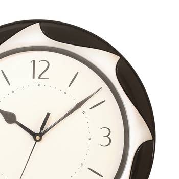 Black Plastic Round Analog Wall Clock (12*12 Inches) 4