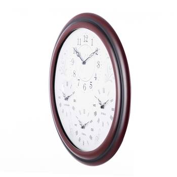 Premium Decorative Analog Brown Round Wooden Wall Clock 2