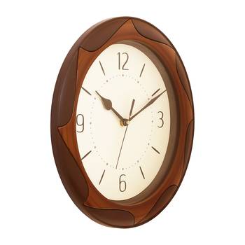 Brown Plastic Round Analog Wall Clock (12*12 Inches) 3