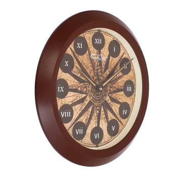 Designer Round Analog Brown Wall Clock 3