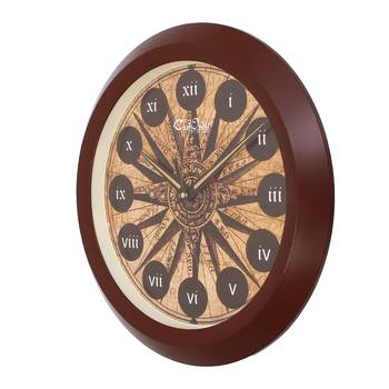 Designer Round Analog Brown Wall Clock 4
