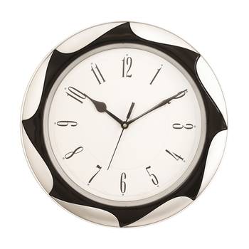 Silver Plastic Round Analog Wall Clock (12*12 Inches) 1