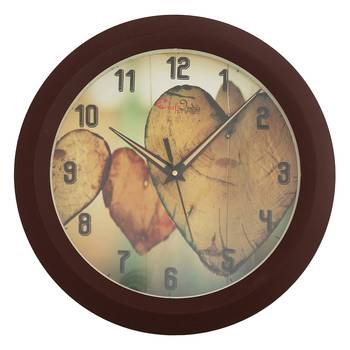Designer Round Analog Brown Wall Clock 1