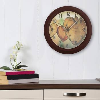 Designer Round Analog Brown Wall Clock 2