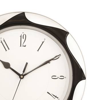 Silver Plastic Round Analog Wall Clock (12*12 Inches) 4