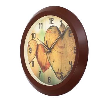 Designer Round Analog Brown Wall Clock 4