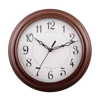 Premium Decorative Analog Brown Round Wooden Wall Clock 1