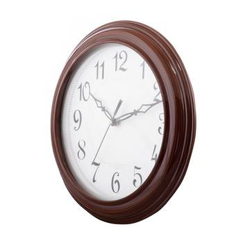 Premium Decorative Analog Brown Round Wooden Wall Clock 2