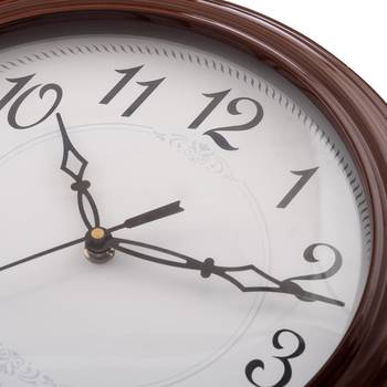 Premium Decorative Analog Brown Round Wooden Wall Clock 3