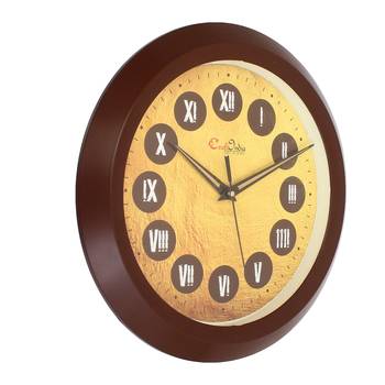 Designer Round Analog Brown Wall Clock 3