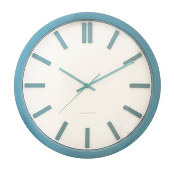 Blue Plastic Round Analog Wall Clock (14*14 Inches) 1
