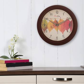 Designer Round Analog Brown Wall Clock 2