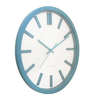 Blue Plastic Round Analog Wall Clock (14*14 Inches) 3
