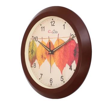 Designer Round Analog Brown Wall Clock 4
