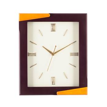 Premium Decorative Analog Brown Rectangle Wooden Wall Clock 1