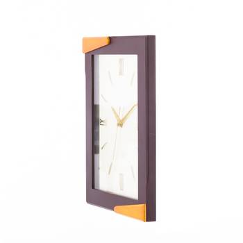 Premium Decorative Analog Brown Rectangle Wooden Wall Clock 2