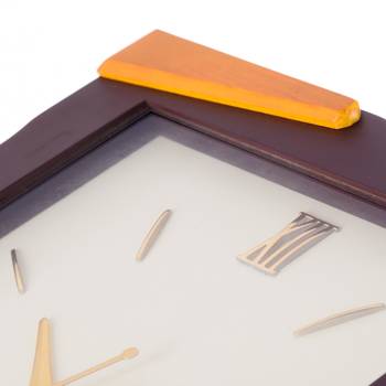 Premium Decorative Analog Brown Rectangle Wooden Wall Clock 3