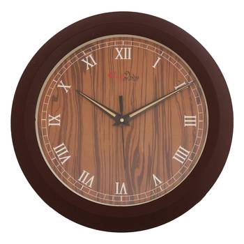 Designer Round Analog Brown Wall Clock 1
