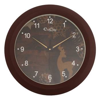 Designer Round Analog Brown Wall Clock 1
