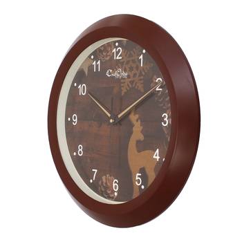 Designer Round Analog Brown Wall Clock 3