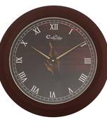 Designer Round Analog Brown Wall Clock