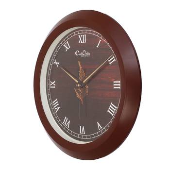 Designer Round Analog Brown Wall Clock 3