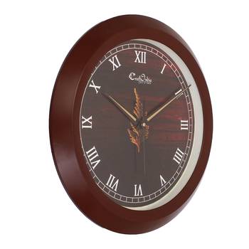 Designer Round Analog Brown Wall Clock 4
