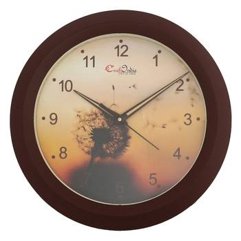 Designer Round Analog Brown Wall Clock 1