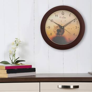 Designer Round Analog Brown Wall Clock 2