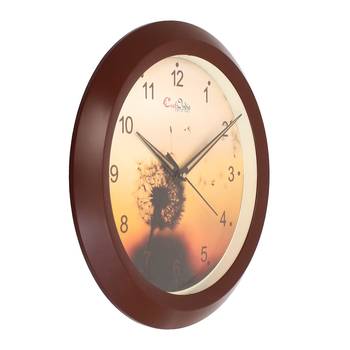 Designer Round Analog Brown Wall Clock 3
