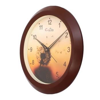 Designer Round Analog Brown Wall Clock 4