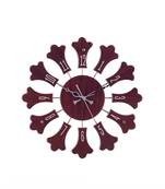 Premium Decorative Analog Brown Round Wooden Wall Clock