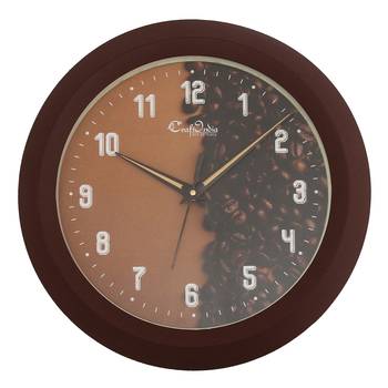 Designer Round Analog Brown Wall Clock 1