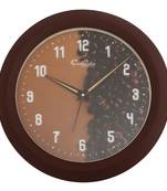 Designer Round Analog Brown Wall Clock
