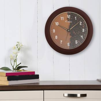 Designer Round Analog Brown Wall Clock 2