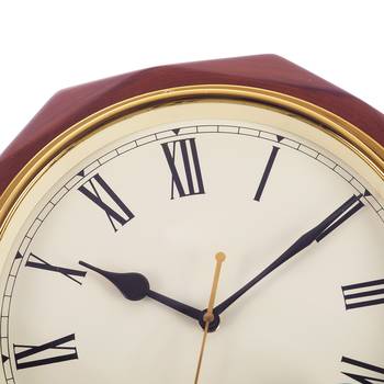 Premium Decorative Analog Brown Round Wooden Wall Clock 3