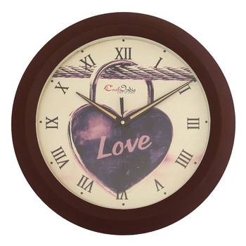 Designer Round Analog Brown Wall Clock 1